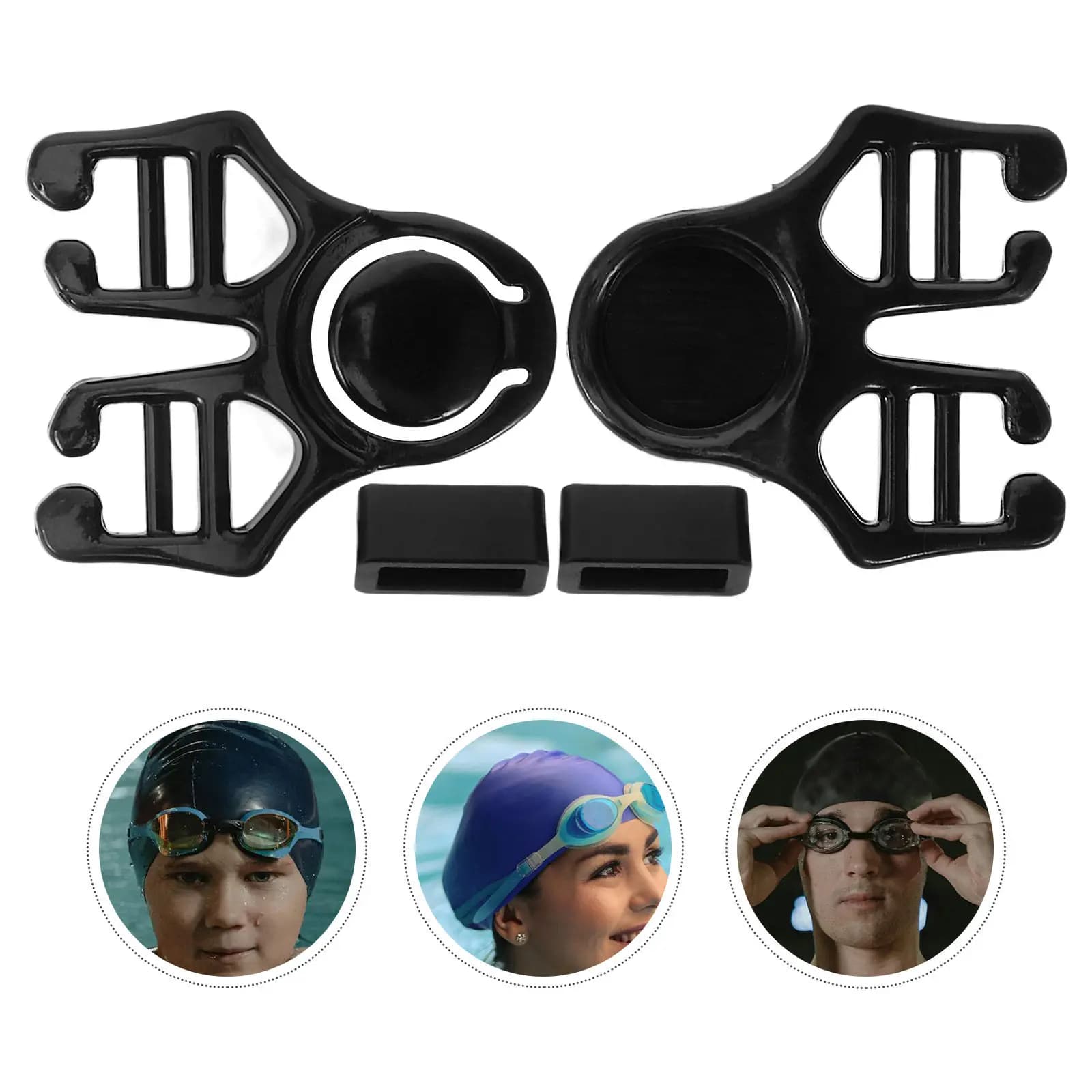 4Pcs Swim Goggles Strap Button Universal Buckles Head Strap Connector Replacement Swimming Essentials Comfortable Fit
