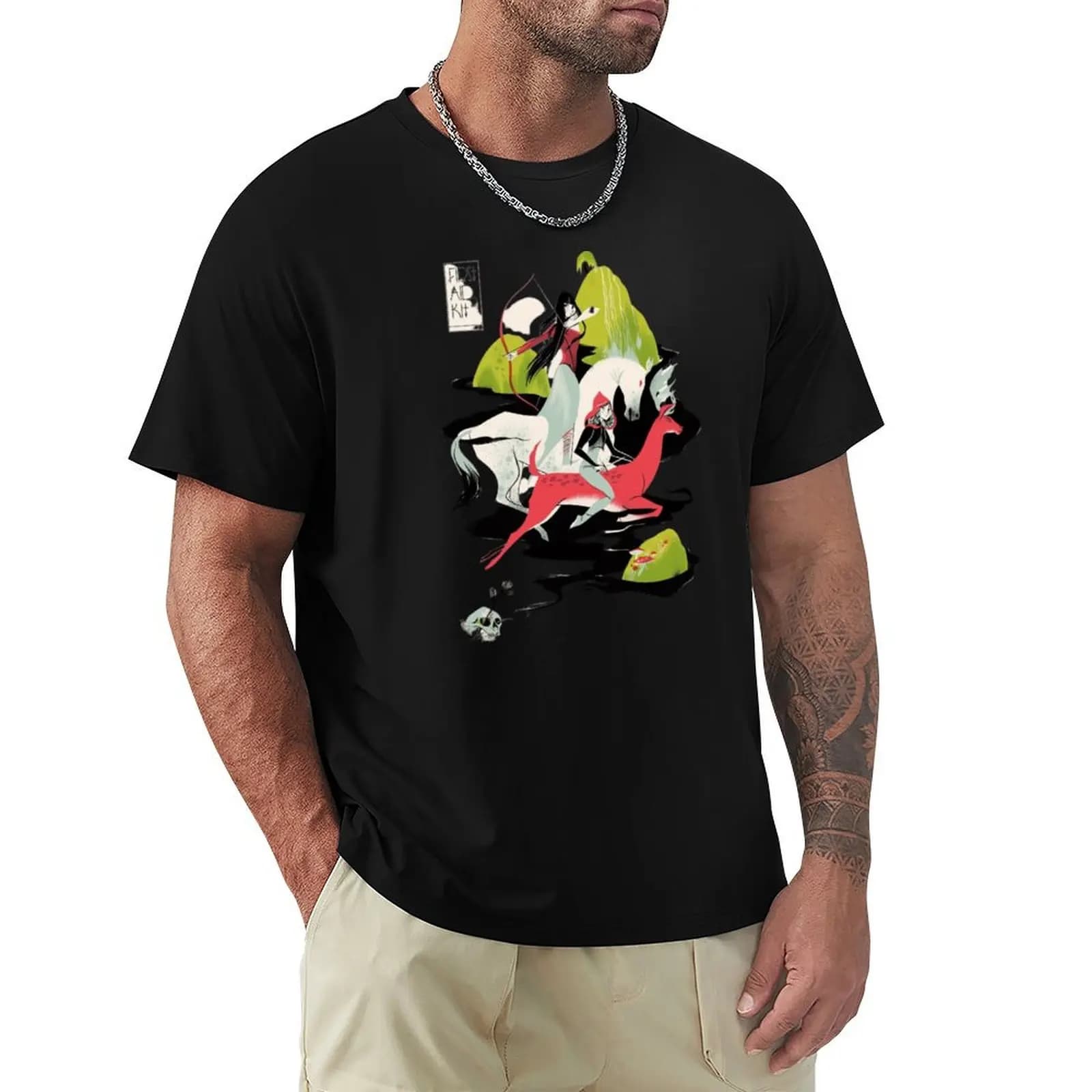 Kit di pronto soccorso Band Flyer T-shirt casual con stampa alla moda