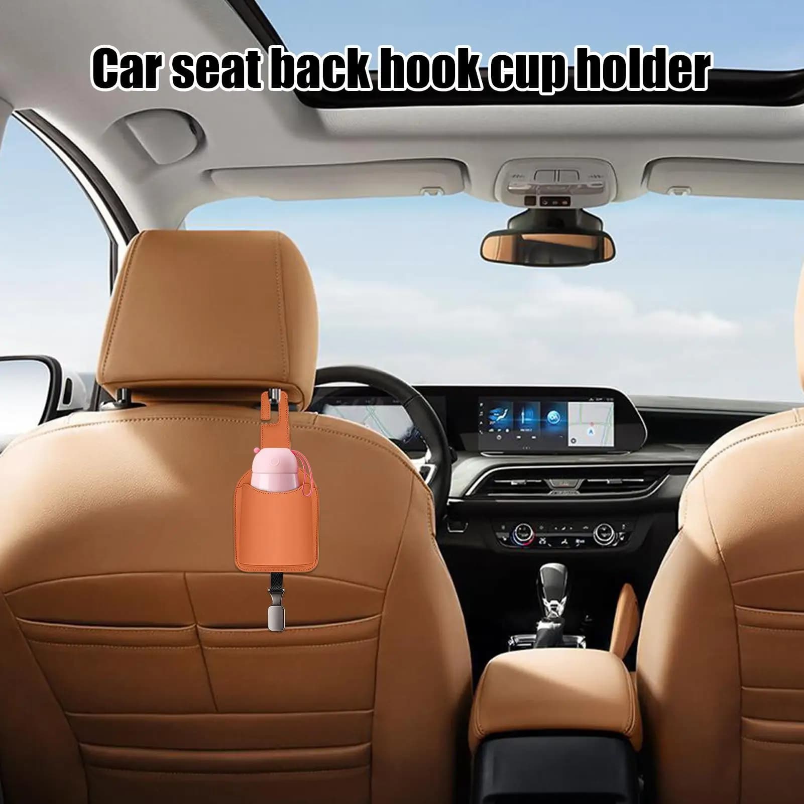 Cup Holder For Car Back Seat Multifunctional Organizer Automotive Drink Water Bottle Storage Holder For Travel Truck Interior