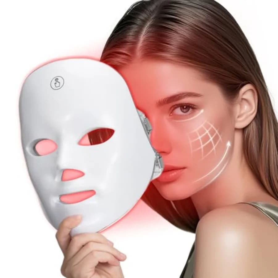 Red Face Mask, 7 Colors, Home Face Care Device, Portable, Wireless, Rechargeable