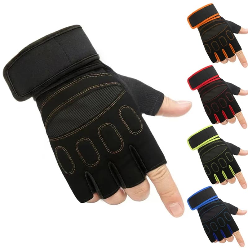 Men's Cycling Gloves Fitness Weight Lift Gloves Body Building Training Sport Exercise Gym Sports Training Gloves for Men