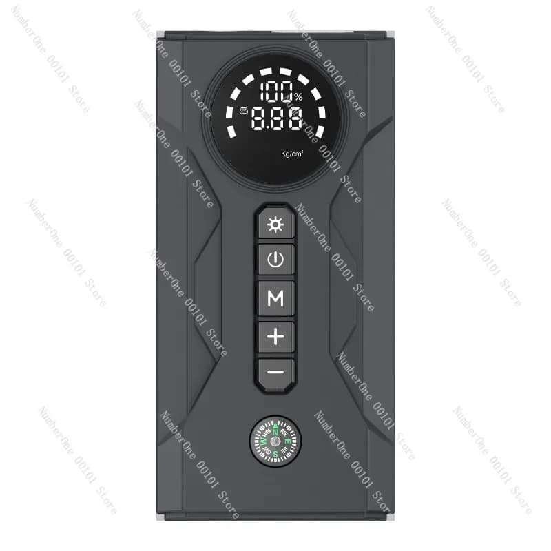 Avviatore di Emergenza per Auto con Alimentatore, Booster Batteria e Gonfiatore Pneumatici Tutto-in-Uno