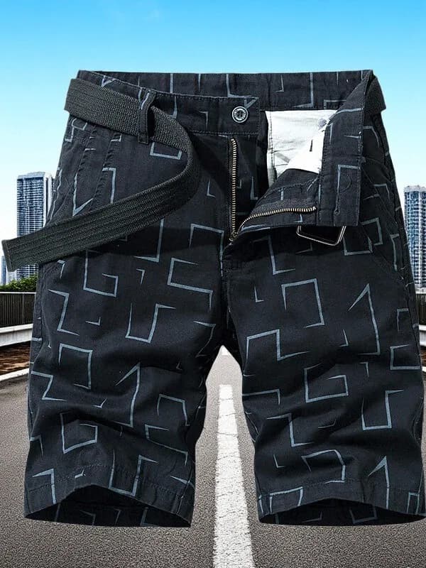 New Men's Summer Shorts, Sporty Bermuda Five Point Casual, Straight Leg Larga, Beach Shorts, Large Boxers, Kaki, Casual Business