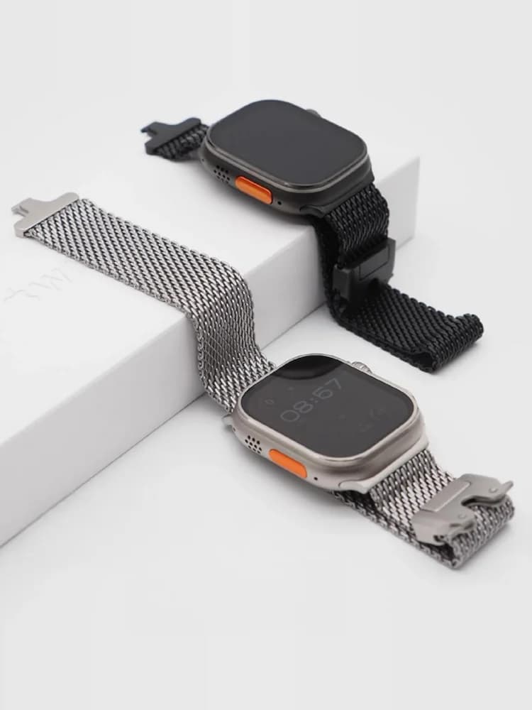 Paracadute milanese in acciaio per correa apple watch ultra 3 2 49mm 46mm 44mm 45 42mm 41 40mm Brecelet iWatch 11 10 9 8 SE Bands