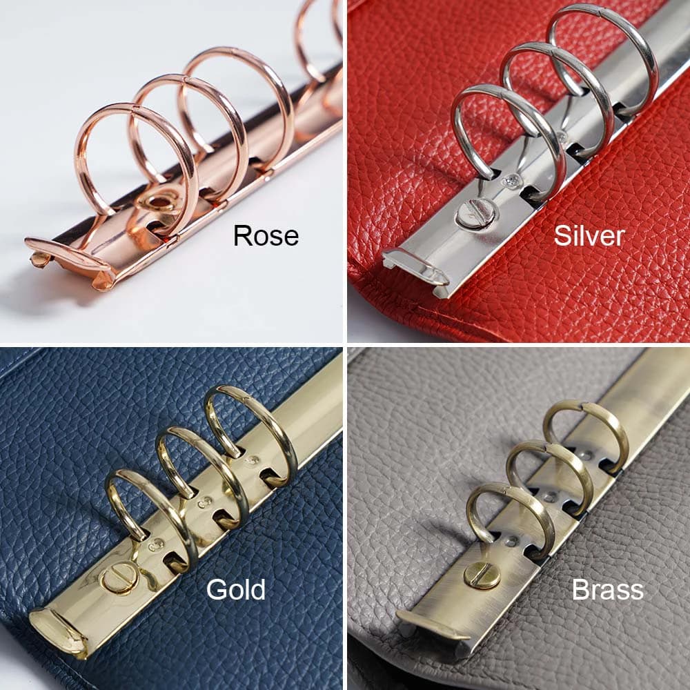 with Screw File Folder Clip Metal Diary Binding Hoops Loose-leaf Ring Spiral Rings Binder Clip File Folder Refillable