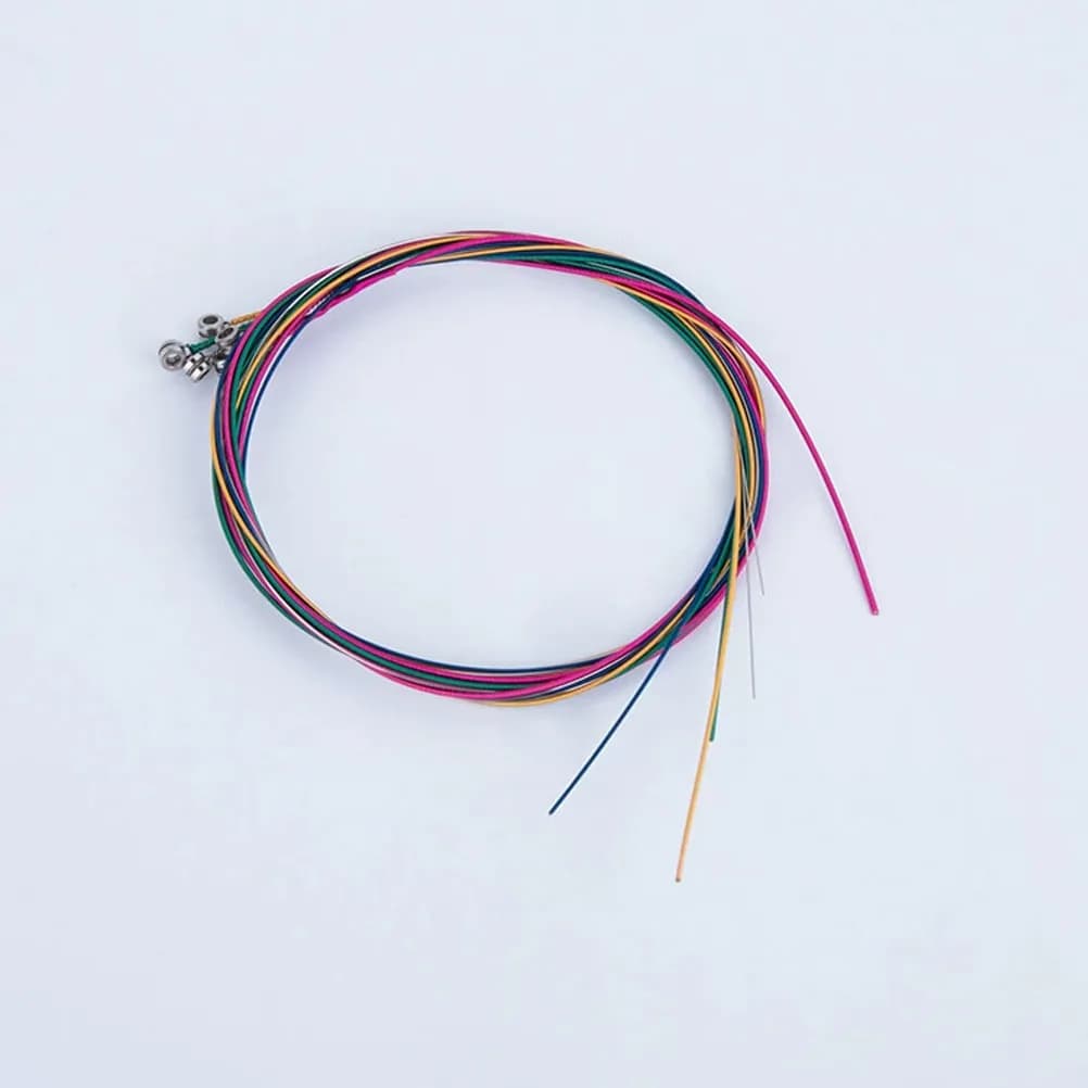 3Sets Folk Guitar Strings Classical Red Copper Brass Metal Acoustic Guitar Replacement Musical Accessories Ukulele Strings
