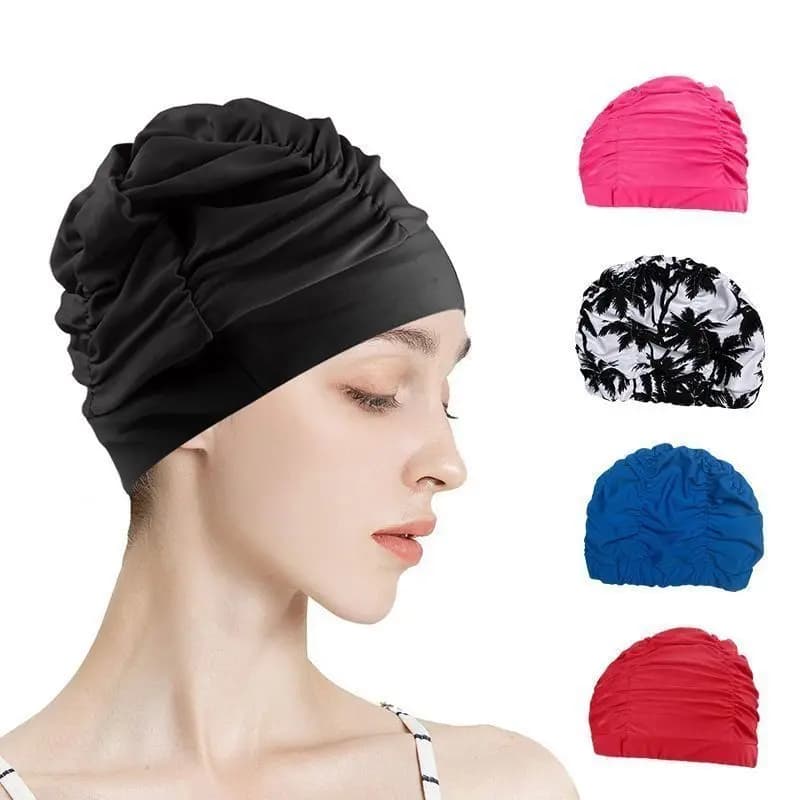 Solid Color Swim Head Comfortable Adult Spring Head Swimwear Smooth and Breathable Kids Swimwear Quick Drying Head