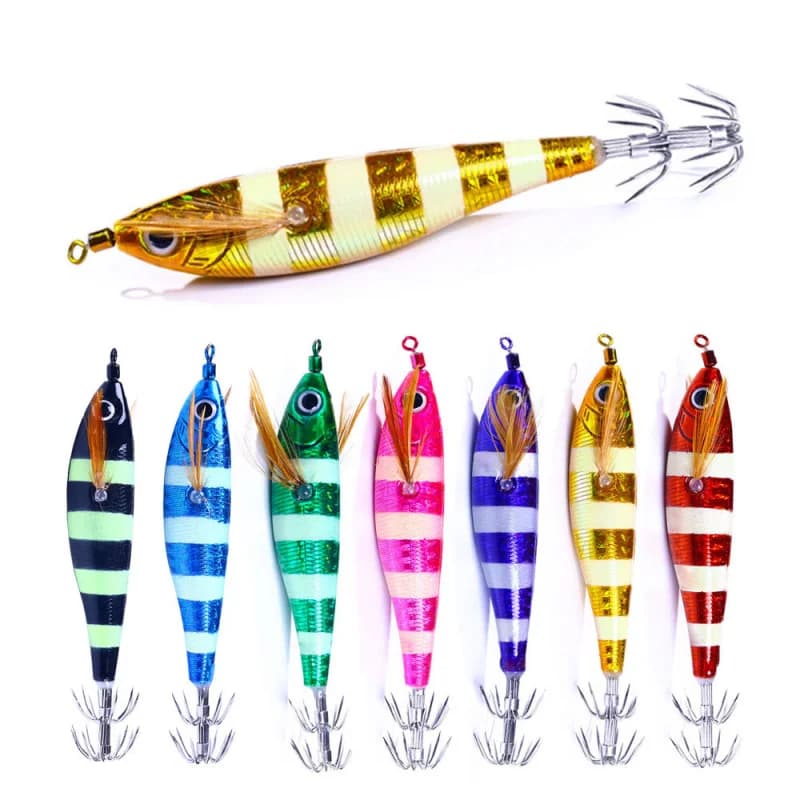 Amo da Pesca Luminoso a Forma di Gamberetto in Legno, Design Realistico, per Pesca Notturna, Amo ad Alta Efficacia