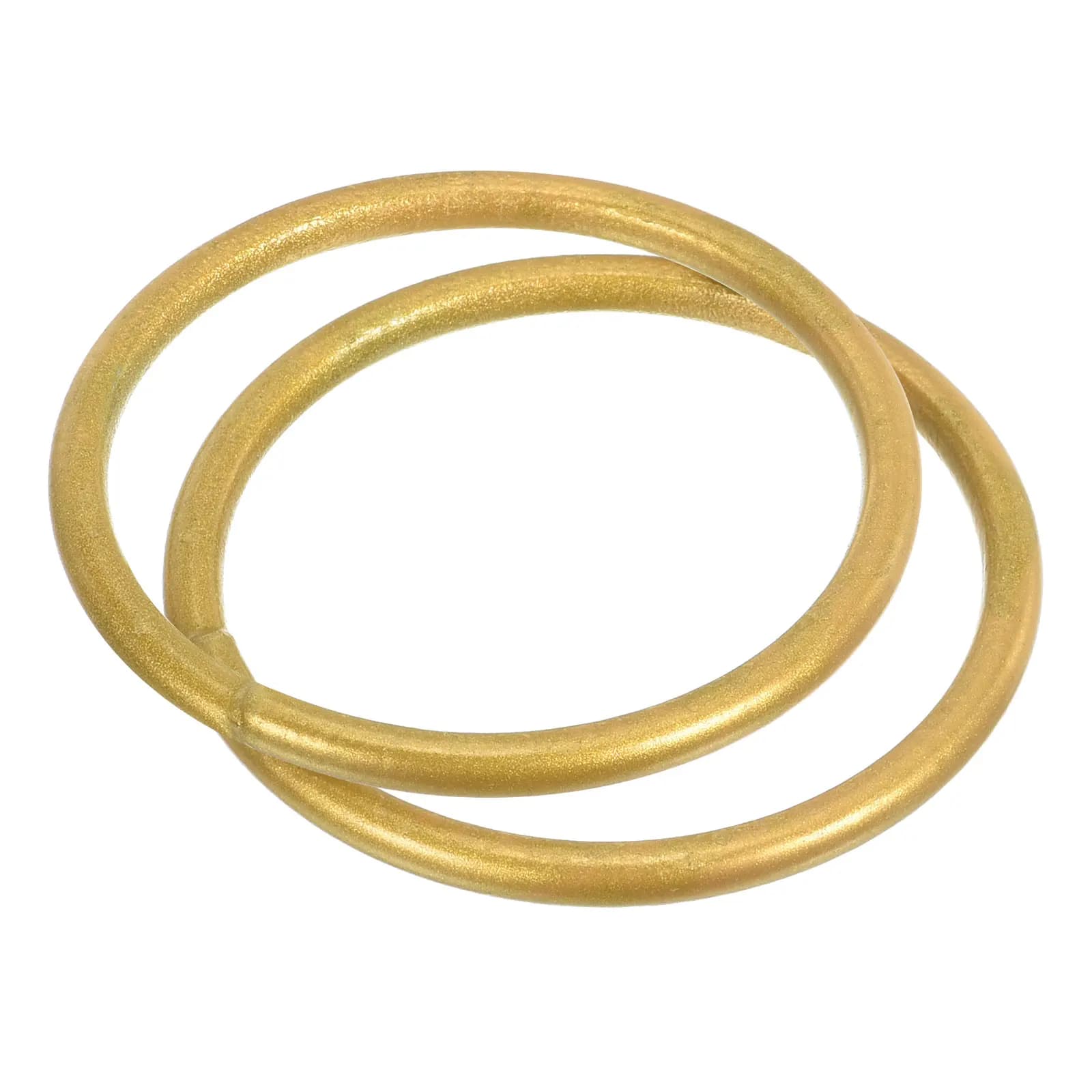 Round Metal Floral Hoop, 2 Pcs Gold Wreath Macrame Frame for Wedding Geometric Decor Party Wall Hanging, Gold Tone