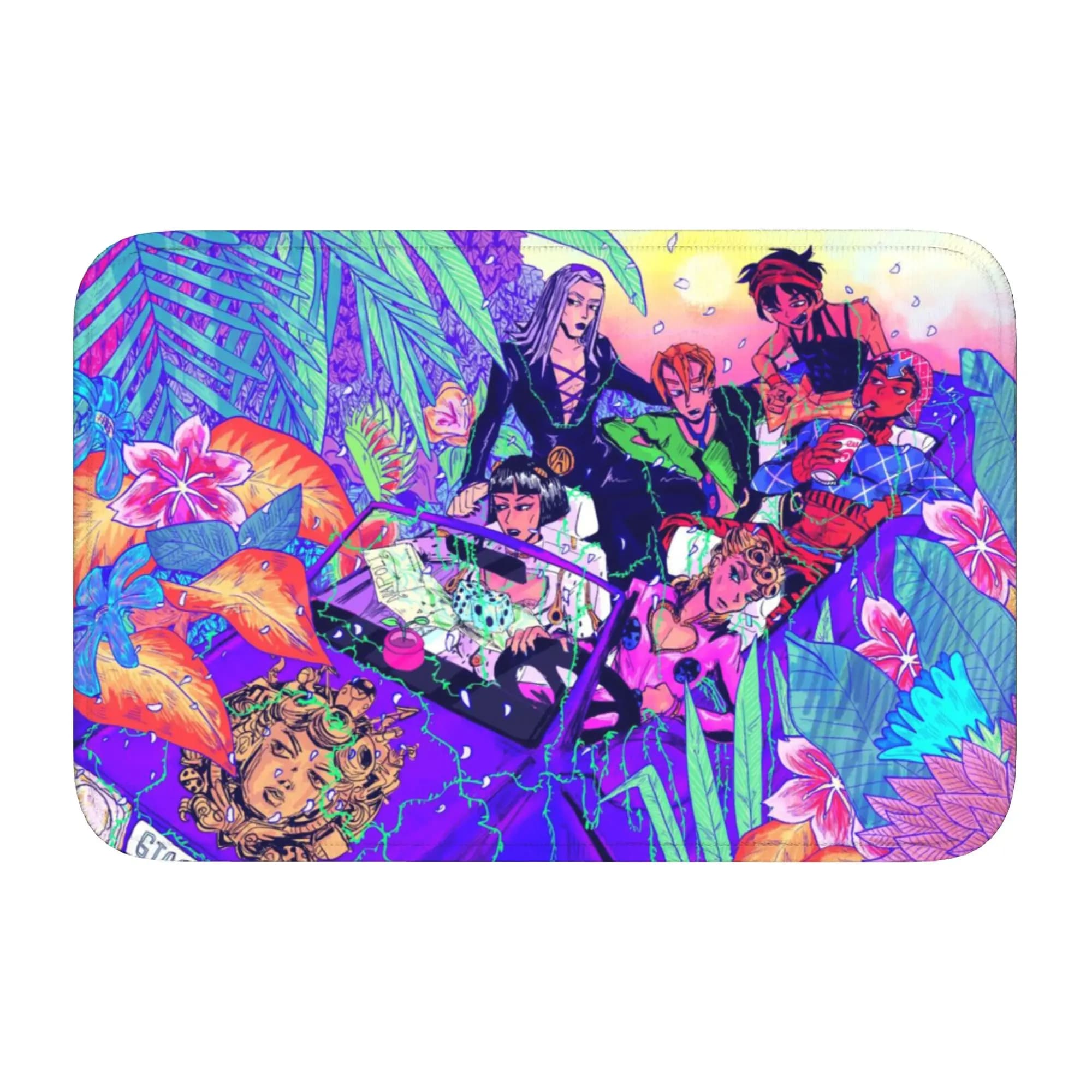 Tappetino Personalizzato JoJo's Anime per Ingresso, Zerbino da Esterno per Cucina, Bagno, Tappeto per WC, Tappetino per Piedi