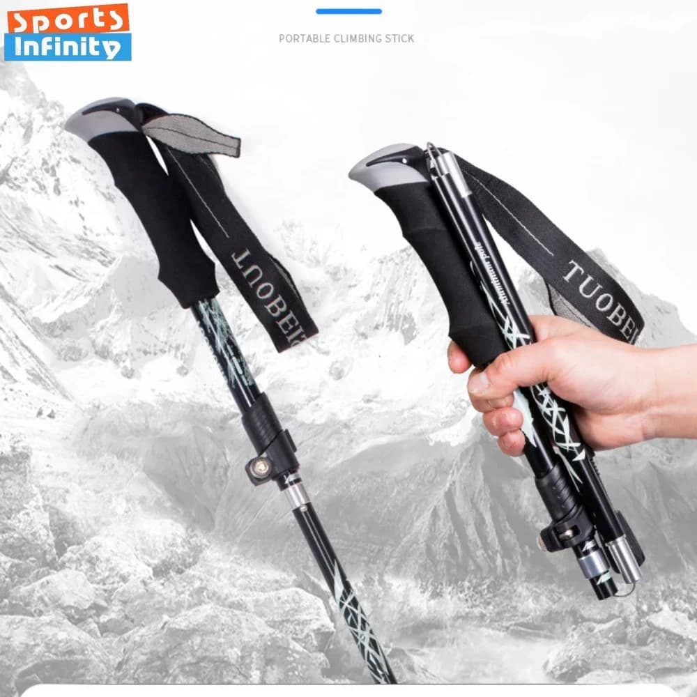 Folding Trekking Sticks Climbing Sticks Telescopic Sticks Walking Rods Outdoor Equipment Self-Defense Stick