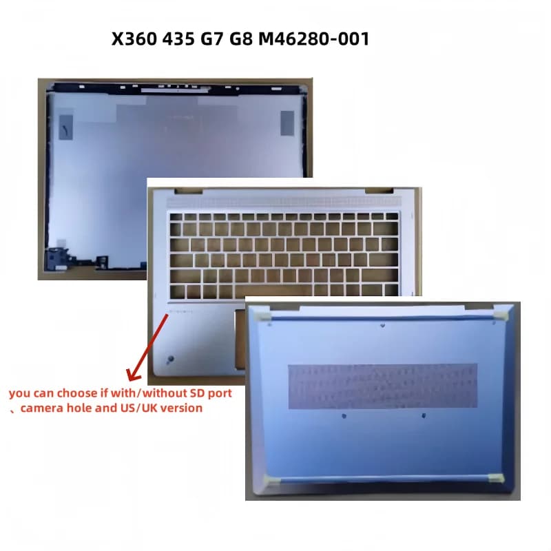 Nuovo LCD Del Computer Portatile Della Copertura Posteriore Top Case Palmrest Superiore Inferiore Della Copertura Per ProBook X360 435 G7 G8 M46280-001 Borsette