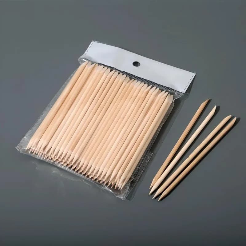 100/1000 Pcs Nail Remover Nail Polish for Beauty Wear Embossing Push Dead Skin Stick Wooden Stick Double Head Design Practical