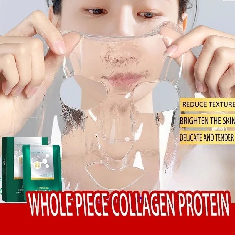 Crystal face mask filled with collagen with moisturizing algae jelly for skin mask transparent face mask for skin care