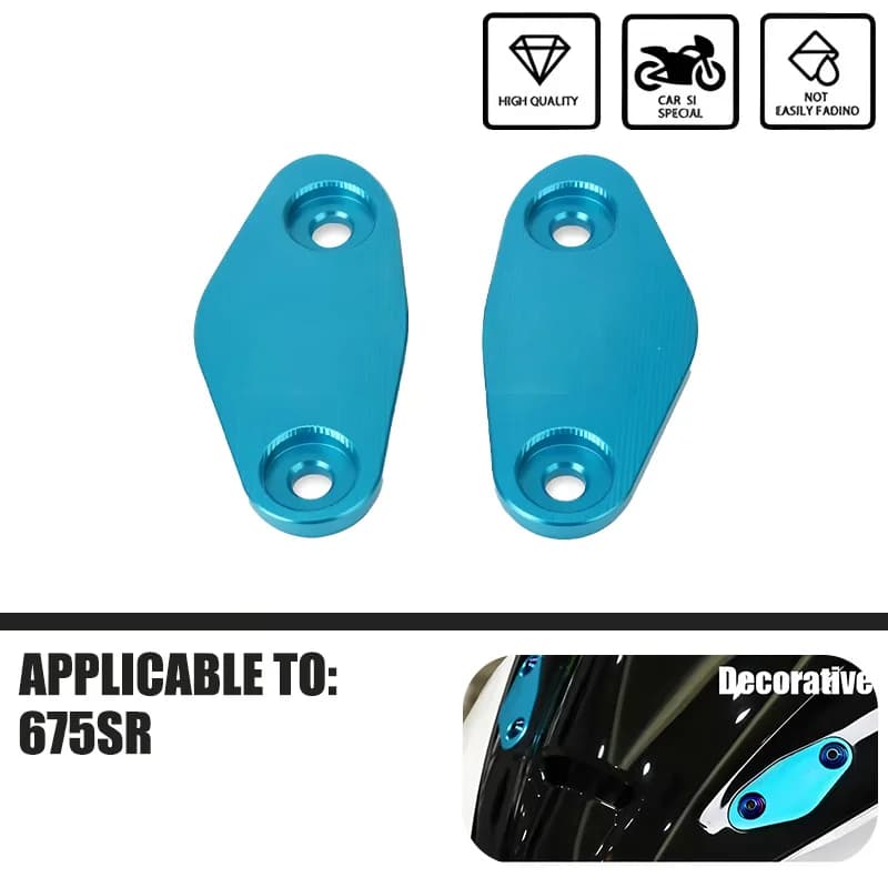 Accessori moto Specchietti retrovisori Sedile Copertura decorativa Base specchio per 675SR 675SRR 675SR-R 675 SR SRR