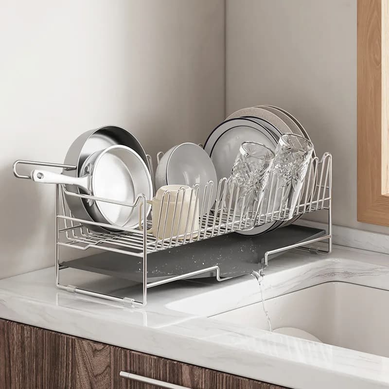Stainless steel rod, kitchen cutter support, anti-rust support organizer, multi-functional dish banner