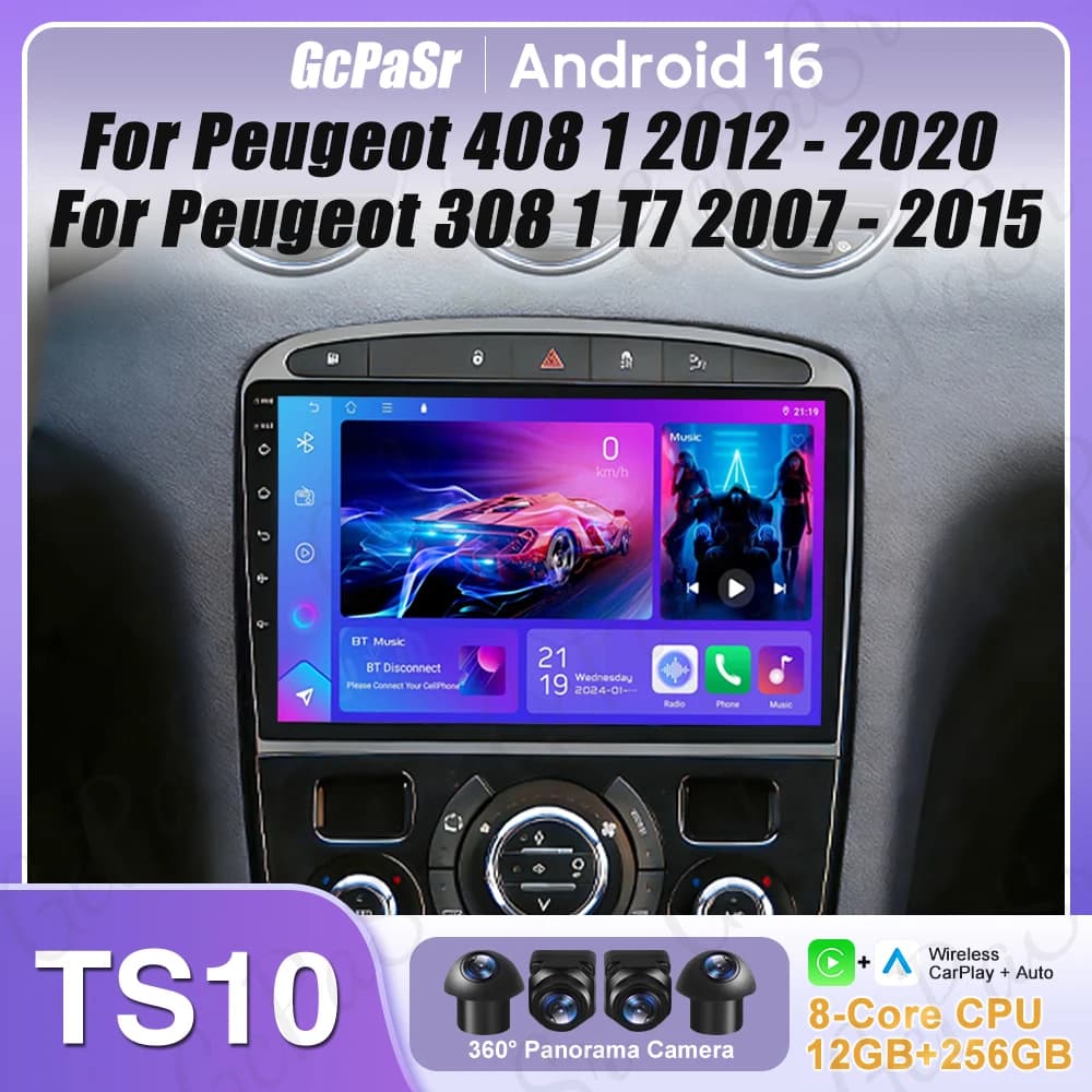 Autoradio Android Auto Per Peugeot 408 Per Peugeot 308 308SW Stereo Carplay GPS Video No 2din Monitor Wifi Car Monitor Autoradio
