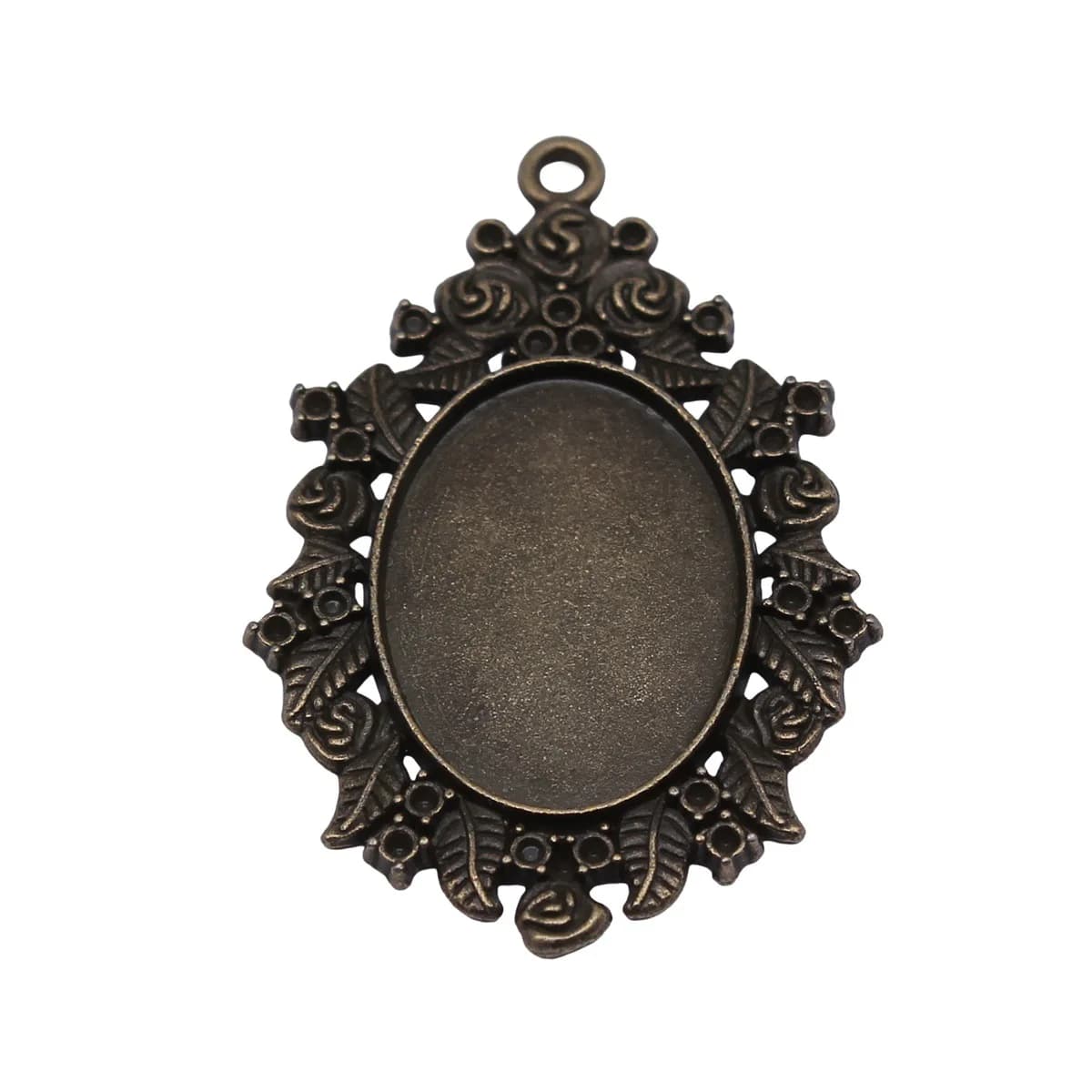 Fit 18x25mm Bezel Tray Setting Alloy Owl Pendants Blank Photo Frame Base DIY Resin Supplies