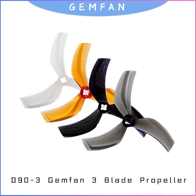 Elica da 90 mm da 3,5 pollici ad altissima efficienza, 4 paia Gemfan D90-3 Foro M5 a 3 pale per droni da corsa RC Freestyle Cinehoop