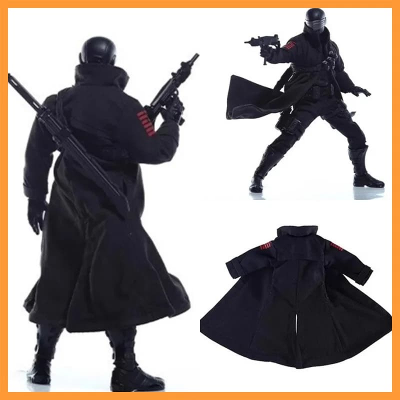 In Magazzino Scala 1/12 Temperamento Nero Design Senso Mezco Cappotto Lungo Misura 6 pollici Action Figure Giocattoli di Modello Nessun Modello