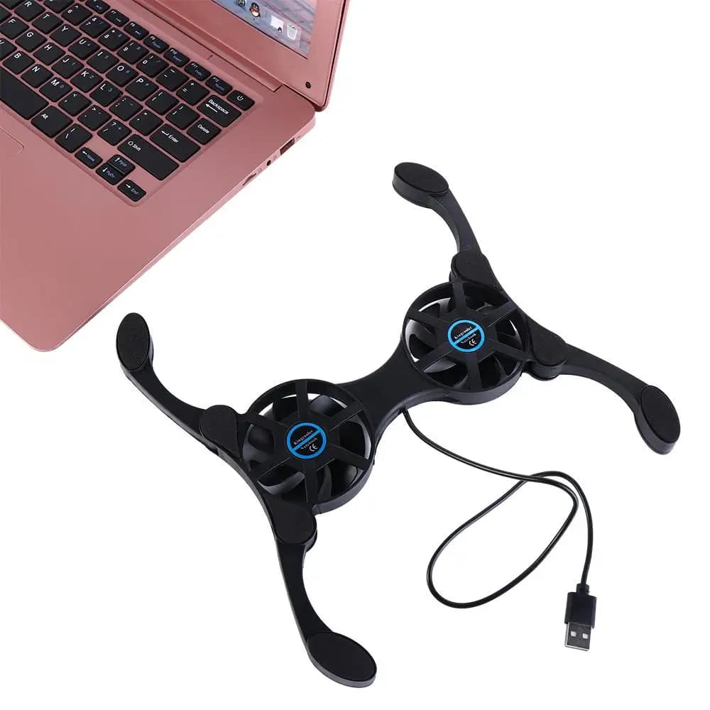 for PC Notebook Cooler Double Fans 7"-15" Laptop Notebook Fan Cooler Laptop Cooler Laptop Cooling Base USB Cooling Pads
