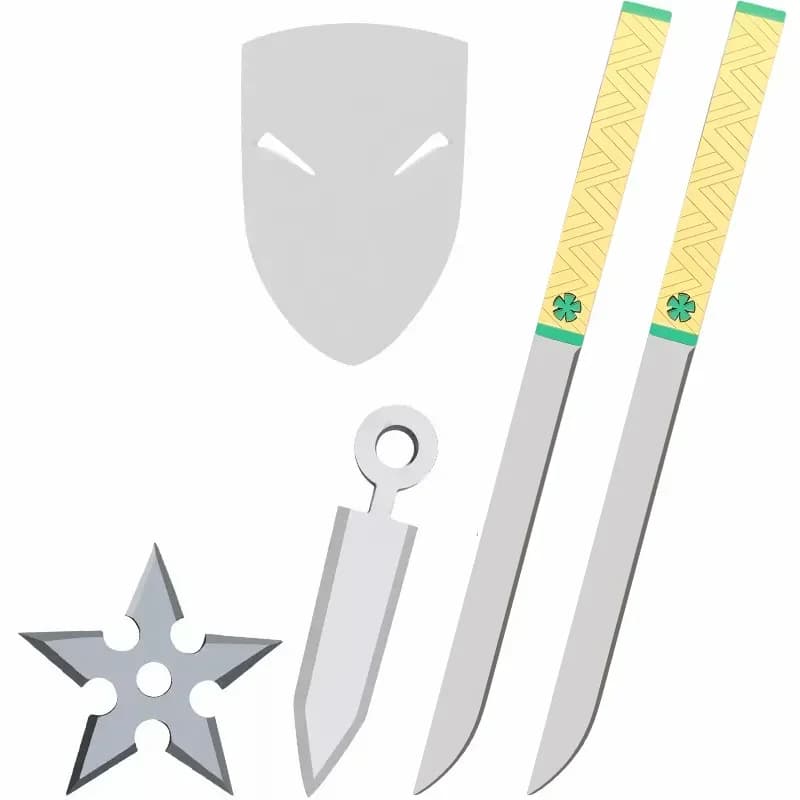 Shisan Meihua Sword Mask Darts Scissor Seven Prop Cosplay Halloween Christmas Party Props for Comic Show