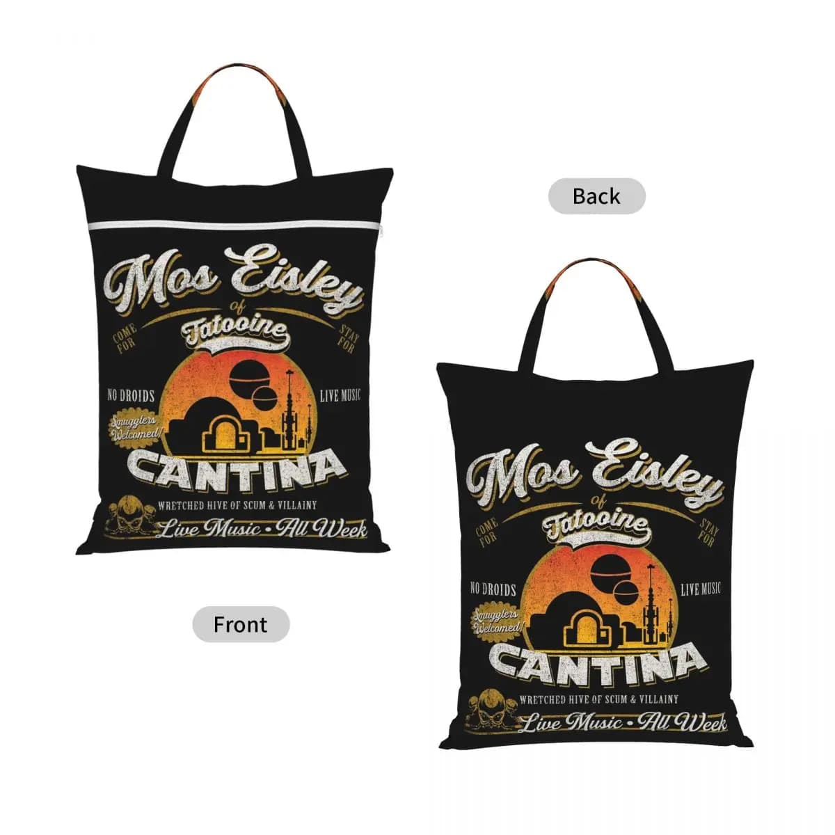 Mos Eisley Cantina Tatooine Dk Travel Laundry Bag Waterproof Reusable Dirty Clothes Pouch Gym Yoga Camping Washing Basket