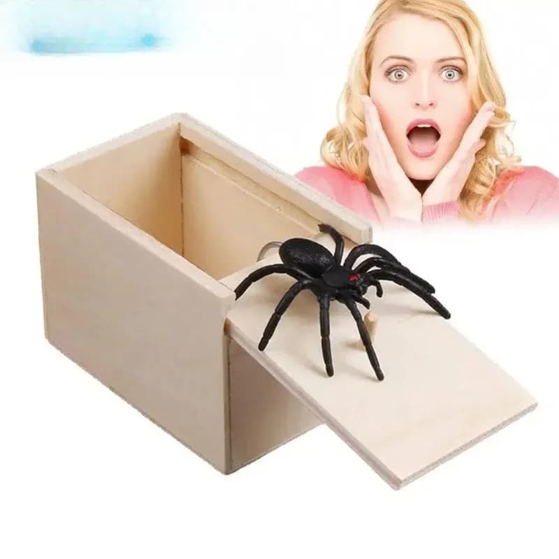 1PC Nuovo Trucco Ragno Divertente Scatola di Spaventare Scatola di Legno Scatola Nascosta Scherzo Trucco Horror Ragni Gioco Divertente Decorazione Del Partito di Halloween Regali