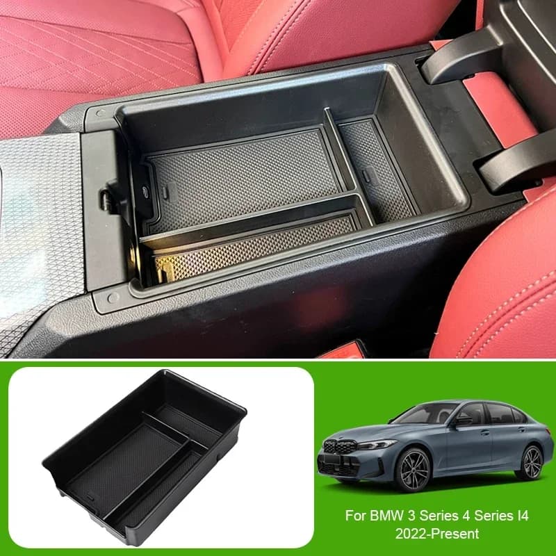 Organizer per bracciolo auto, vassoio portaoggetti per console centrale, accessorio per BMW Serie 3, Serie 4, i4 2022-oggi