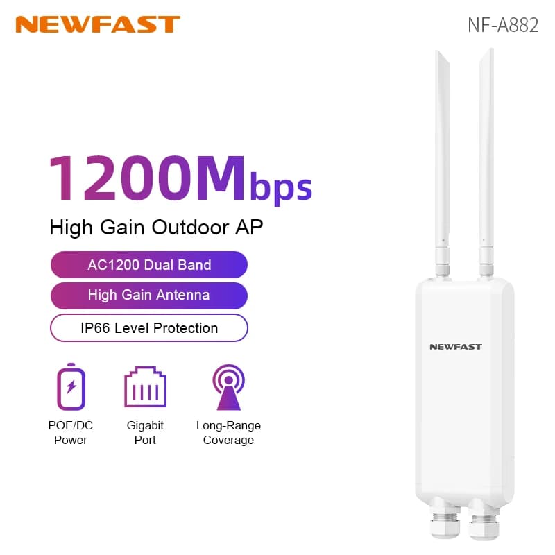 Comfast Outdoor Access Point WiFi Long Range Wireless 1200Mbps High Power WiFi Antenna Extender Router/Repeater Signal Booster