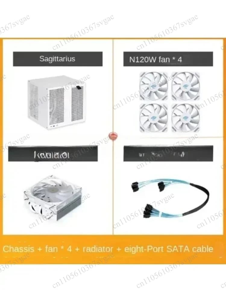 Chassis NAS a 8 dischi con backplane, alimentatore ATX, PCIe MATX full-height, storage AIO per cluster