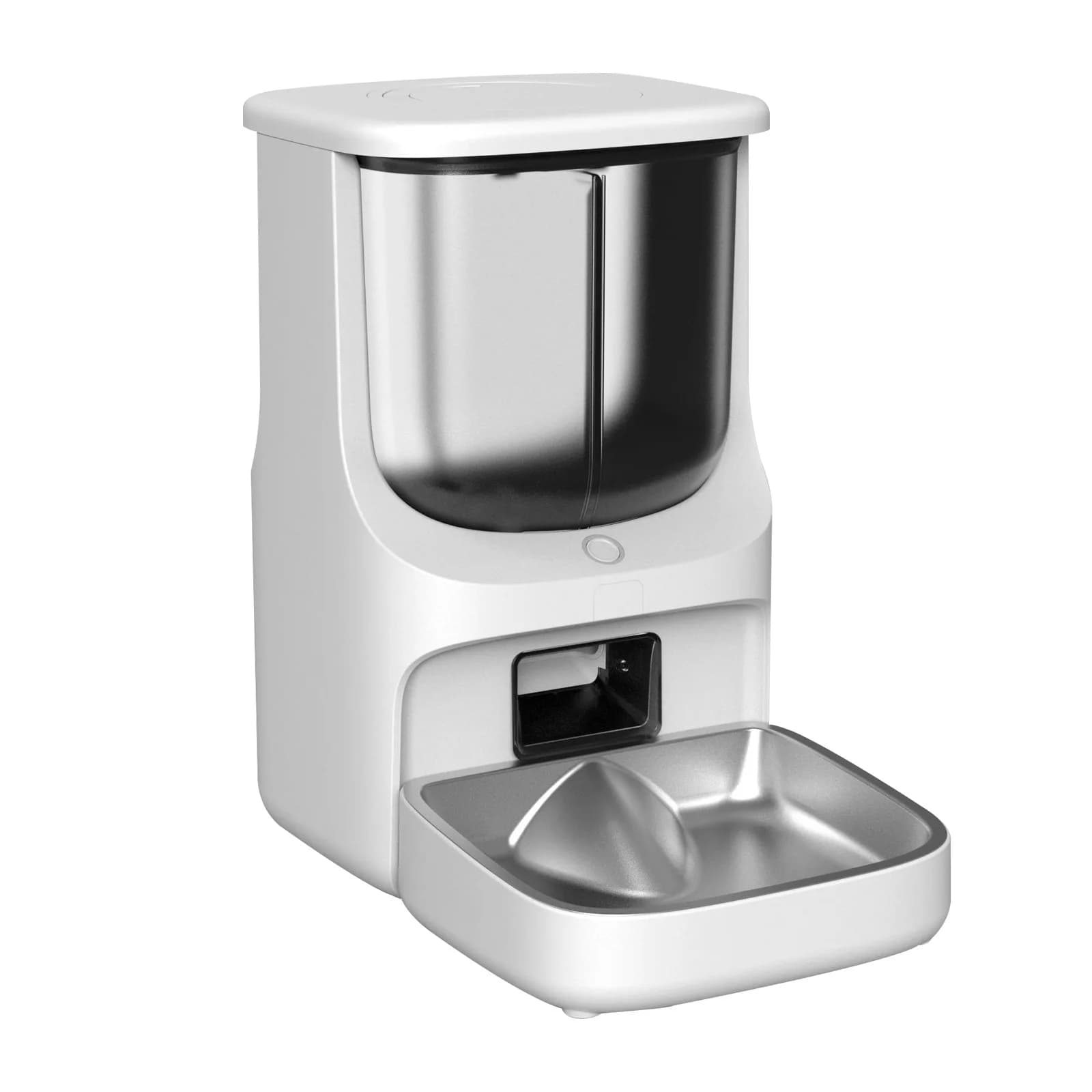 STLFLarge 5L Alimentatore per animali domestici intelligente Doppio scomparto per alimenti WIFI Ciotole ecologiche quantitative temporizzate automatiche realizzate con carica in plastica Pow