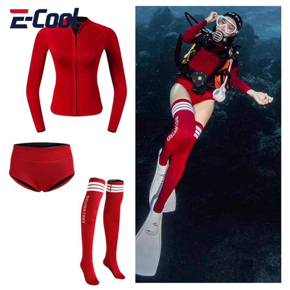 2mm dive, Split model, for snorkeling, deep diving, sun protection, surfing and swimming