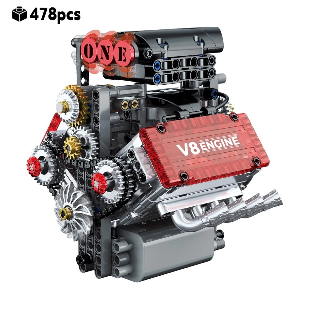NUOVO Creativo V8 Modello di Motore Building Blocks Set con Motore Elettrico Assemblaggio FAI DA TE Mattoni Giocattolo Desktop Decor Regalo per I Bambini 478 PZ