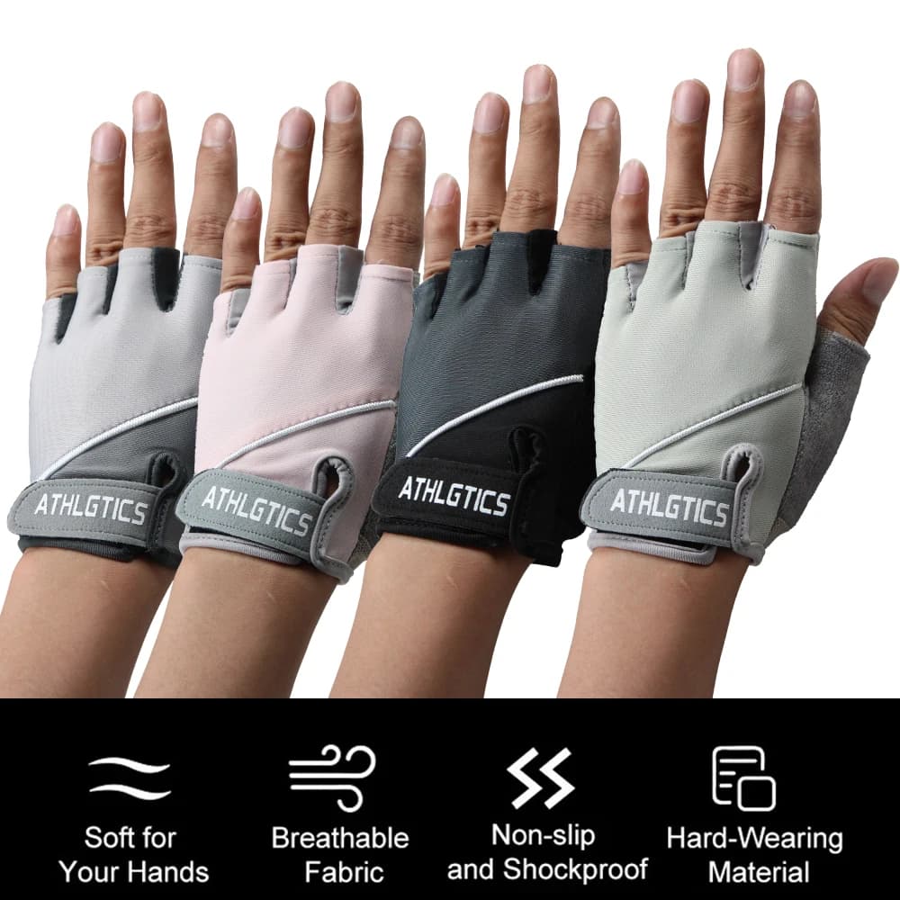 1 pair of weight lifting gloves, complete palm protection, gym training gloves, cycling, exercises, breathable, super light gloves