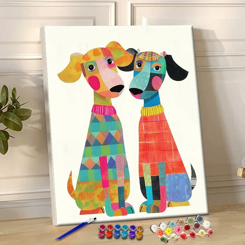 Painting By Numbers Peach Blossom Panda Acrylic Paint Canvas Dropshipping Portrait Family Children Photo Christmas gifts