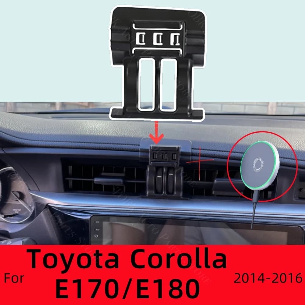 Supporto magnetico per telefono per Toyota Corolla E170/E180 2014-2016 Ricarica wireless Staffa speciale Base MagSafe Accessori per auto