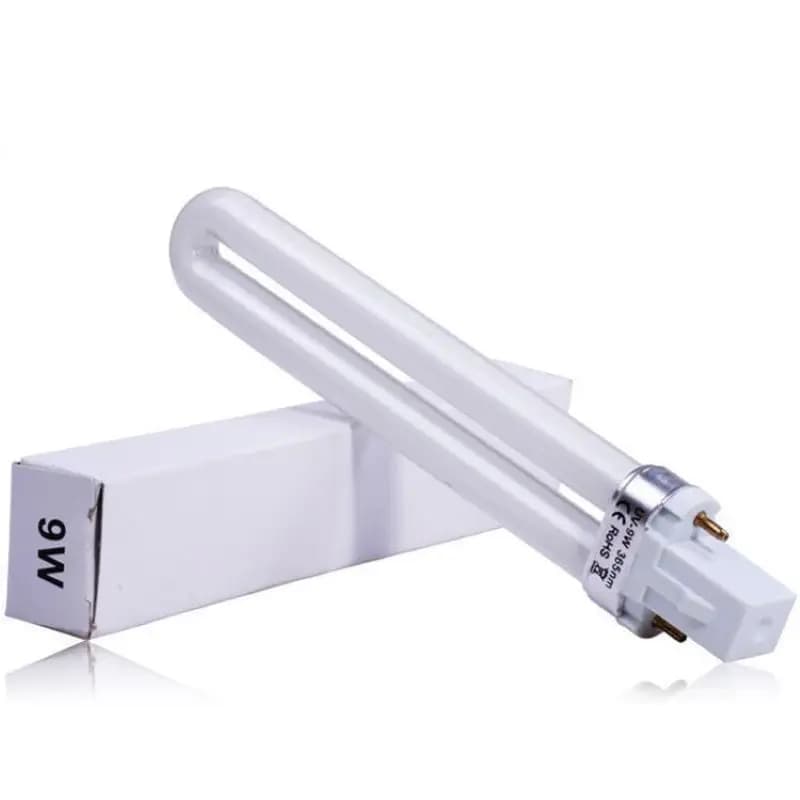 Lampada UV da 9 W Lampadina a tubo 365nm Asciugatrice per unghie Lampada per polimerizzazione delle unghie Lampadina di ricambio Strumento per manicure Lampada per asciugatrice per unghie Forniture
