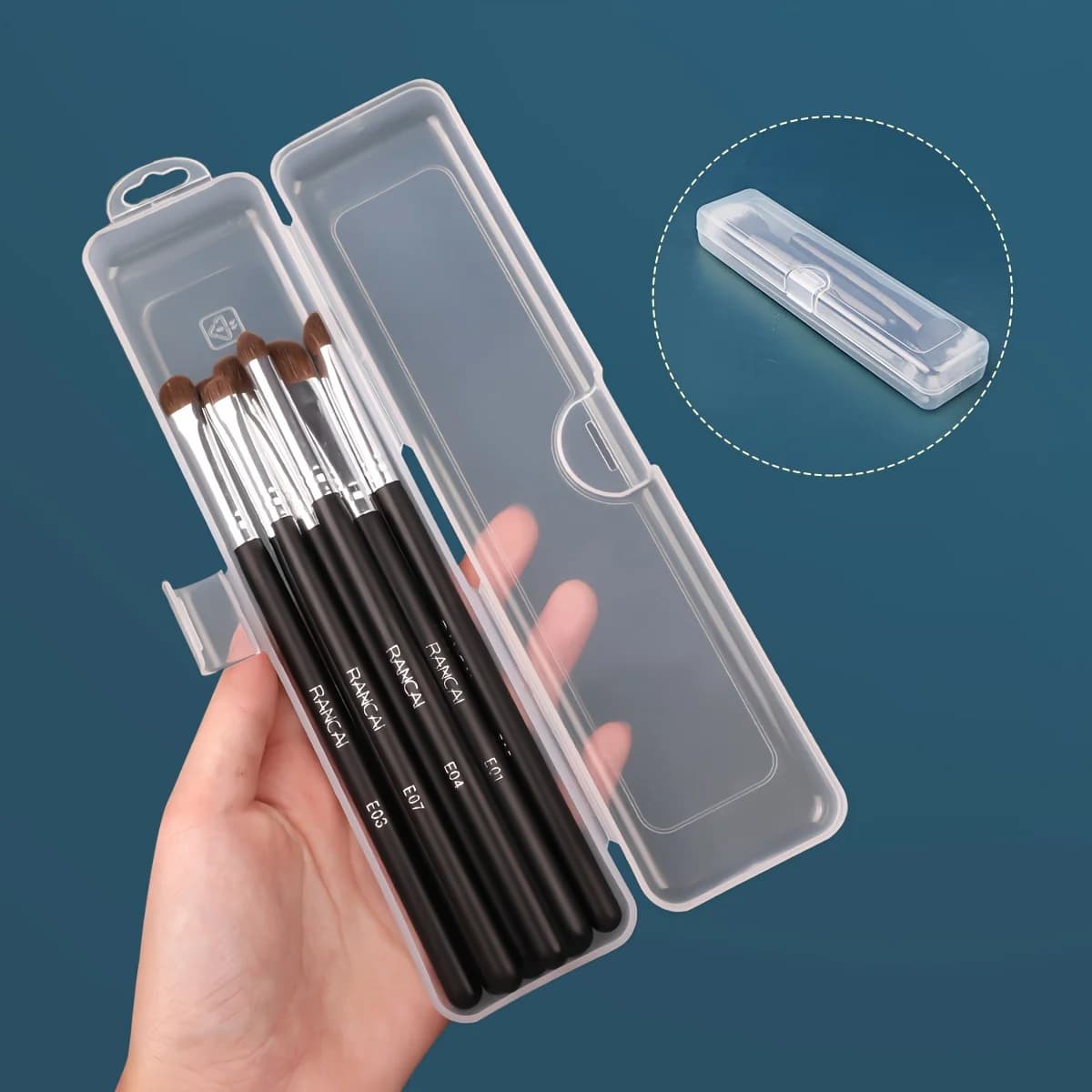 2pcs Makeup brush storage box, travel makeup brush case, makeup brush container, storage box