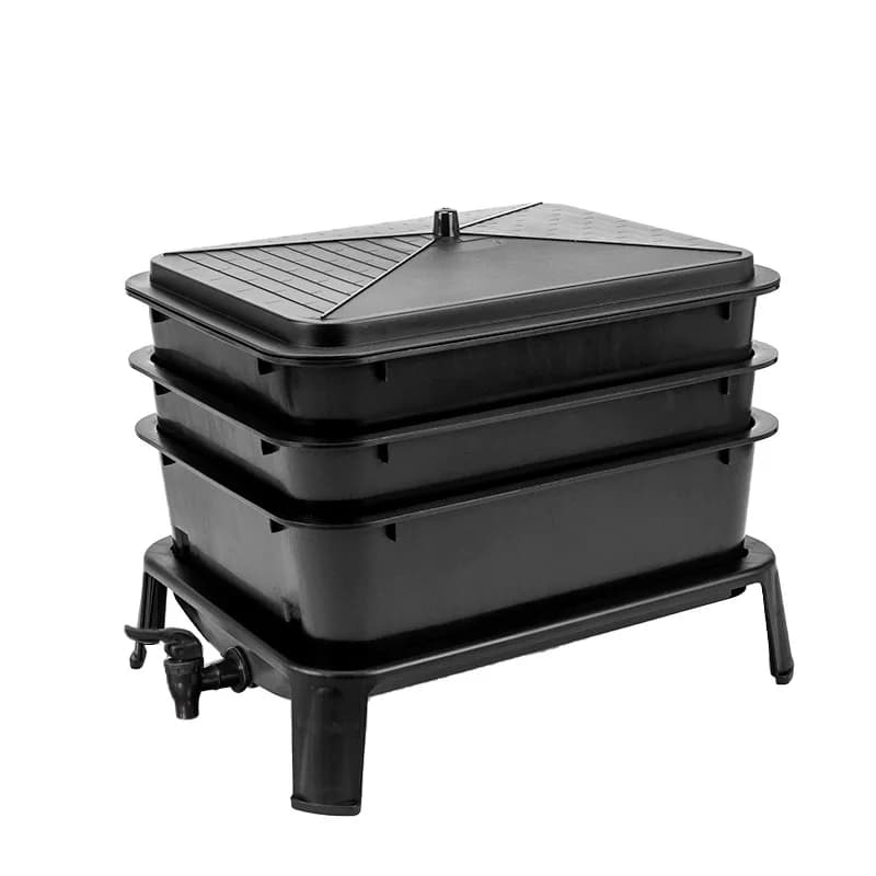 Worm box, compost bin, gardening, garden, outdoor, organic fertilizer, household kitchen waste, homemade earthworms