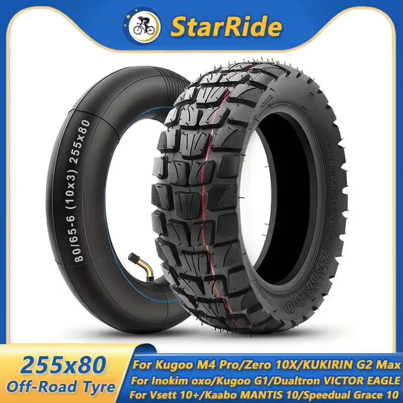 Nuovo pneumatico 255x80 per Kugoo M4 Pro, KUKIRIN G2, Inokim oxo, Kugoo G1, Dualtron VICTOR Scooter elettrico fuoristrada Pneumatico da 10 pollici