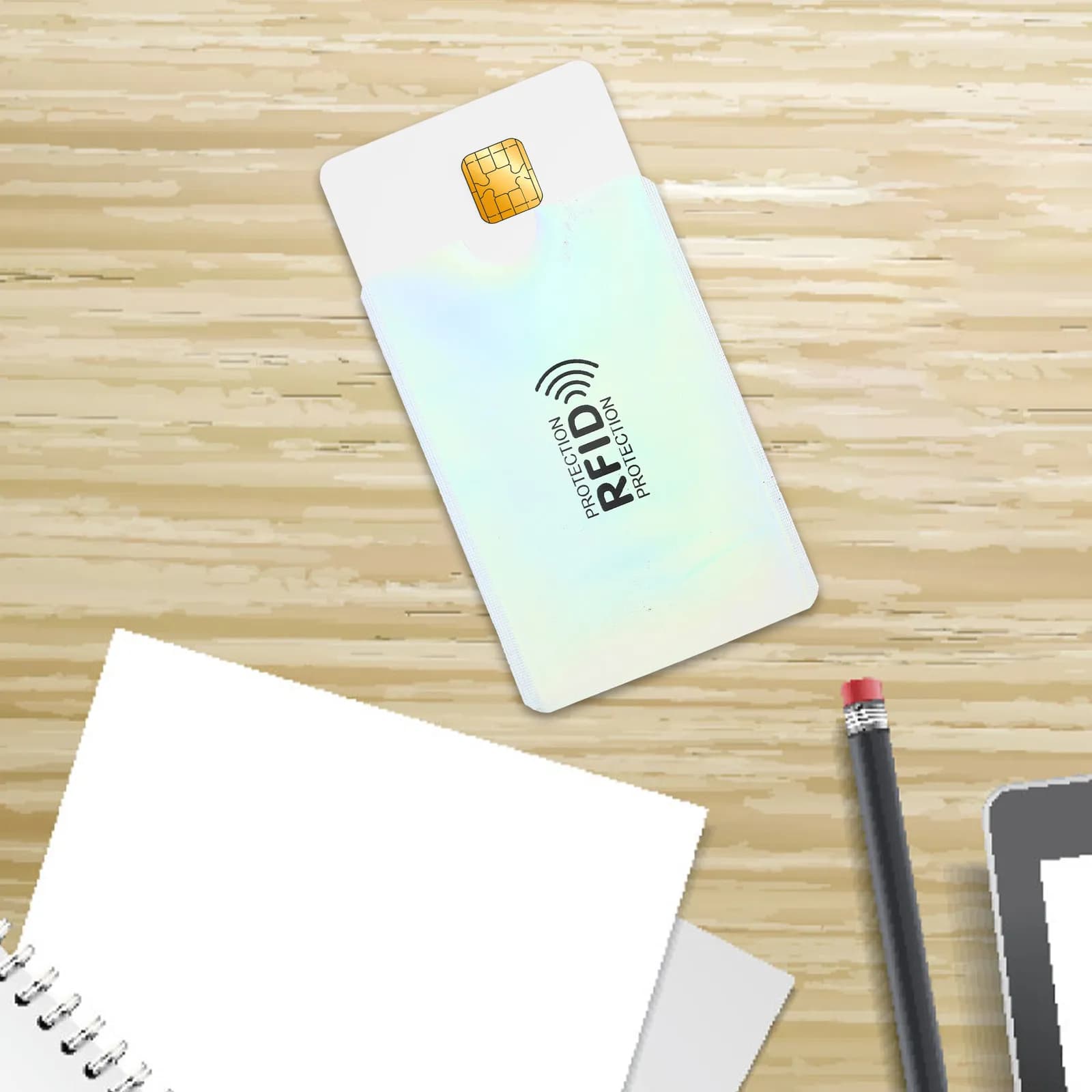 10 Pcs Anti-fraud Card Wallet Magnetic Bag Blocker for Contactless Cards Bank Sleeves Aluminum ID Protector Scan Holder