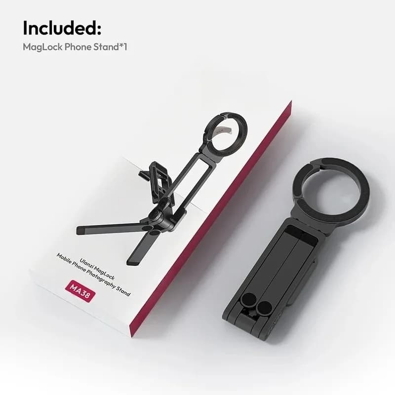 MA38 Foldable Tripod Phone Support - MagLock Arca-Swiss Base for iPhone Vlog Live Shooting
