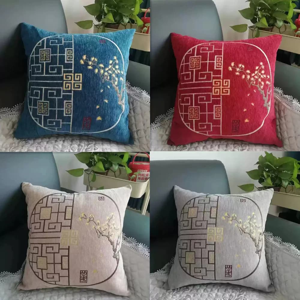 Cuscino per dormire in ciniglia jacquard Morbido cuscino di supporto lombare per divano letto Pisolino, cuscino per dormire mattutino per auto Cuscino da comodino