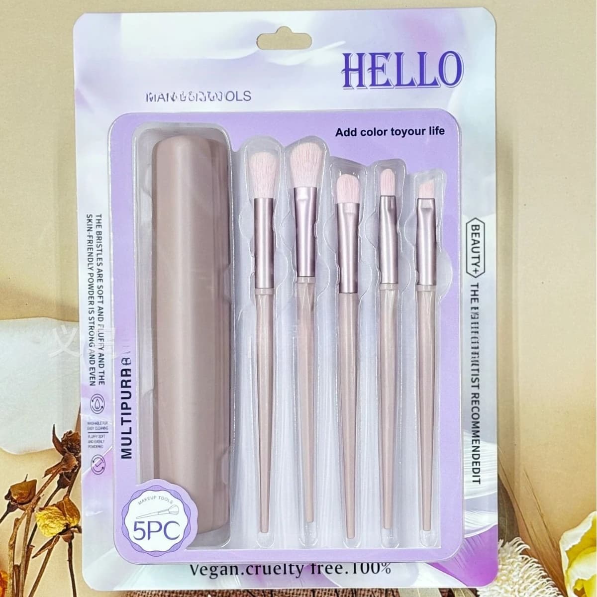 Makeup Brushes 5 in 1 5 mini multifunctional portable brush for powder shading brush for beauty tool