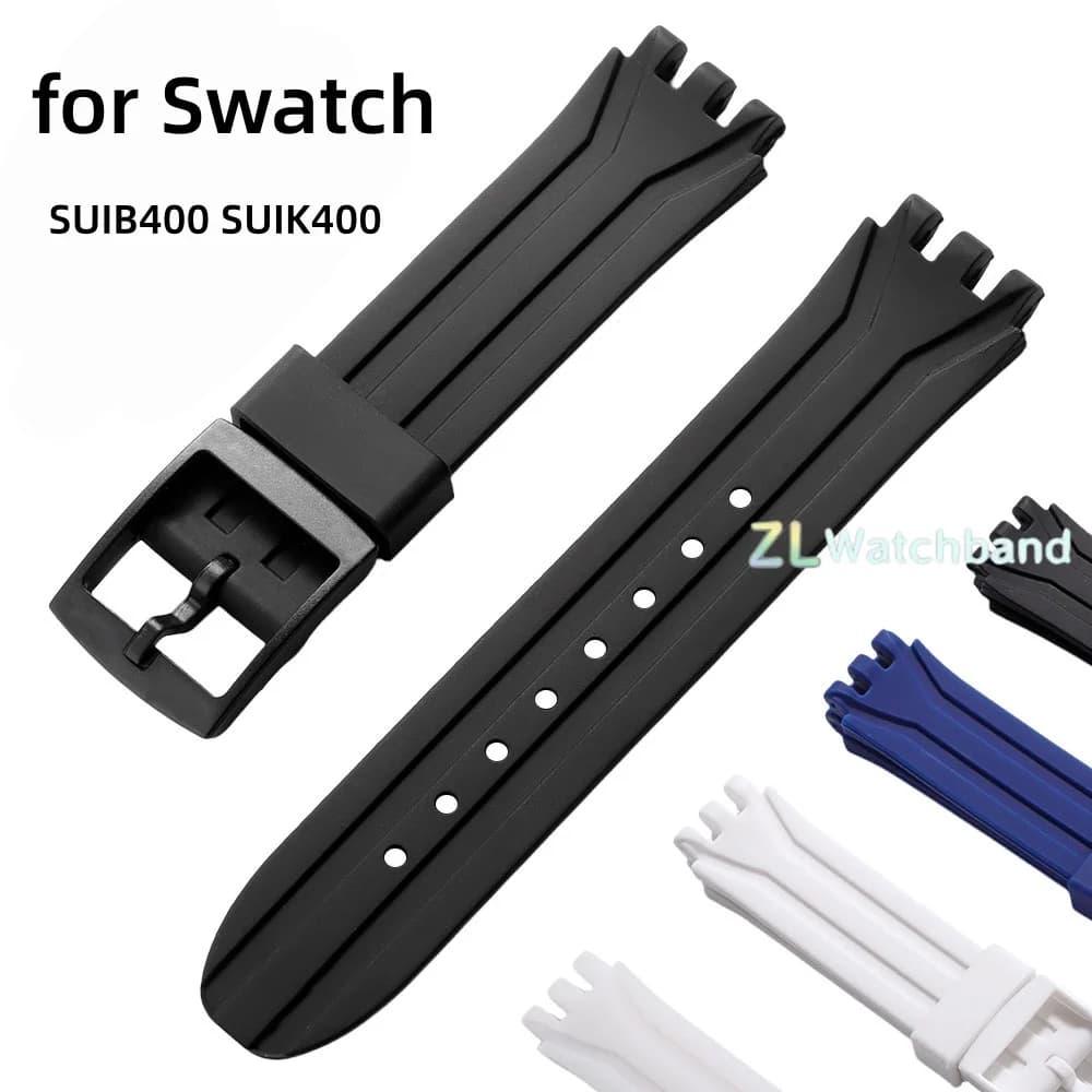 18mm Rubber Strap for SWATCH Silicone Watch Band for Swatch SUIB400/SUIK400 Wristband Men Women Sport Waterproof Bracelet Belt