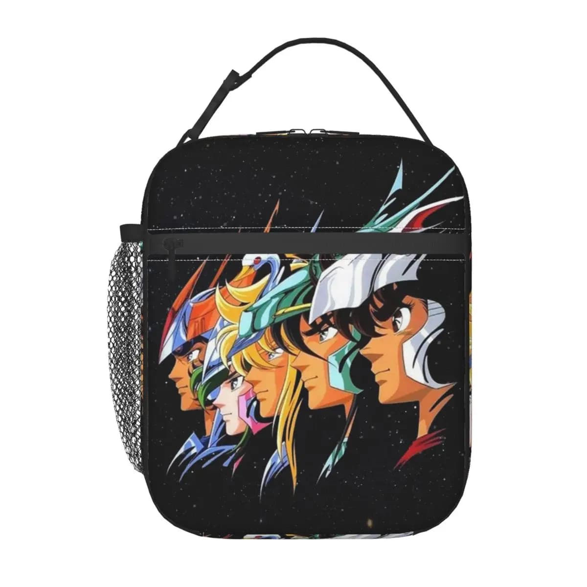 Borsa Termica Personalizzata Saint Seiya Anime Manga per Donne, Contenitore Pranzo Isolato per Ufficio, Picnic, Viaggi, Borsa Riutilizzabile