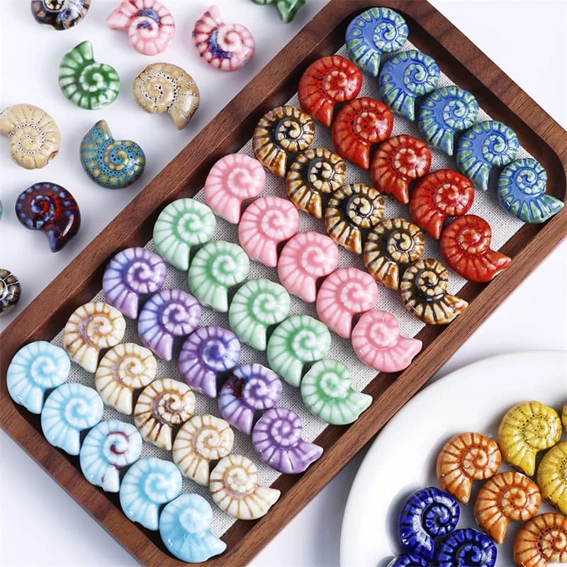 20×16MM Lumaca Retro Smaltata Perline di Ceramica Ad Alta Temperatura Branelli Allentati Del Distanziatore Per La Produzione di Gioielli FAI DA TE collana braccialetto accessori