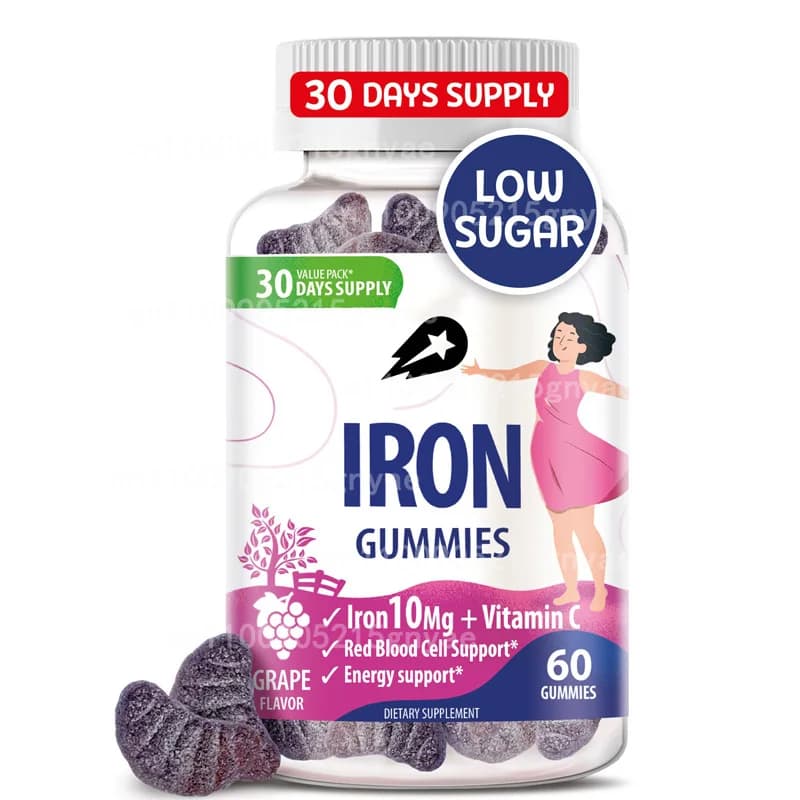 Iron Supplements for Men and Women, 250mg Vitamin C, Used for Anemia and Iron Carenza, Energy Support and Immunitarian Health