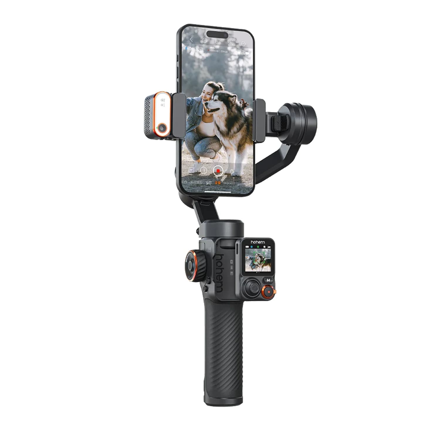 Hohem Gimbal iSteady M7 2025 new 3-axis cell phone stabilizer with AI magnetic filling light, video recording with selfie stick telescopic